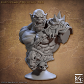 Blackcrag Mountain Orc Bust 3D-printed model